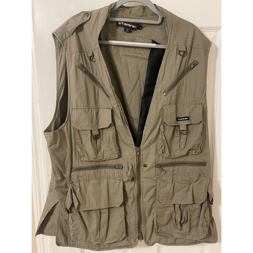 Tamrac 153 World Correspondents Vest Mens Size L Tan Camera Photo Photography